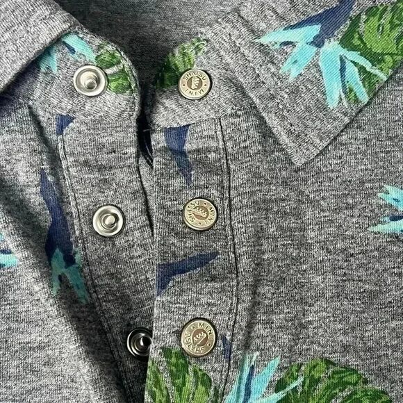 NWT Mini Shatsu Aloha Suspenders Polo Tropical/Birds Grey Toddler Boy 2T - Picture 6 of 13